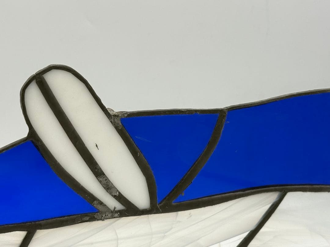 時代　ステンドガラス　抹香鯨　インテリア　置物　送料込み260131