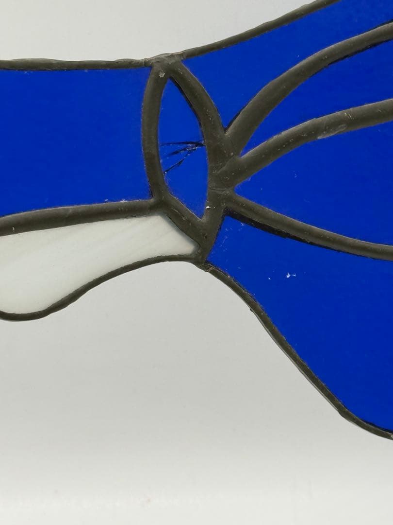 時代　ステンドガラス　抹香鯨　インテリア　置物　送料込み260131