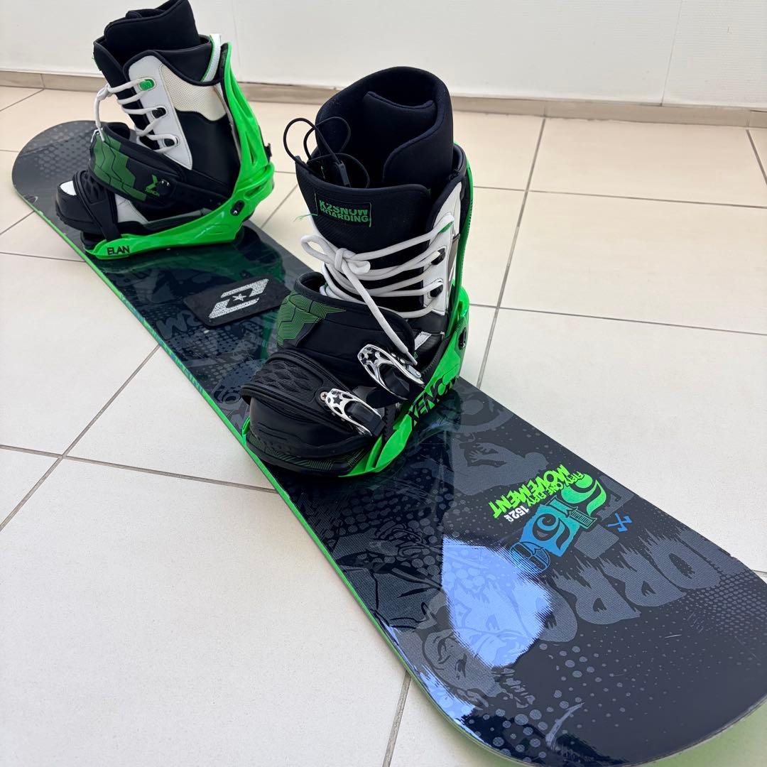 【スノボセット】ELAN スノーボード 152cm、ビンディング、ブーツ付き