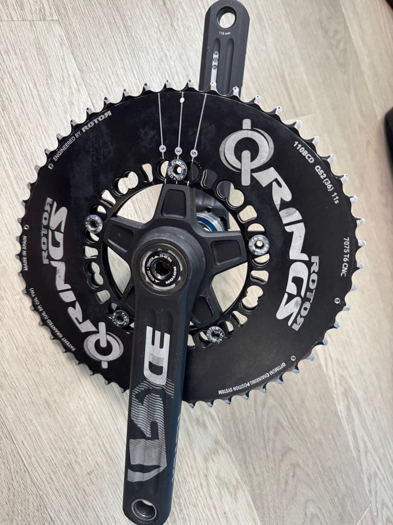 パワメROTOR INPOWER Q-RINGS クランクセット 52/36