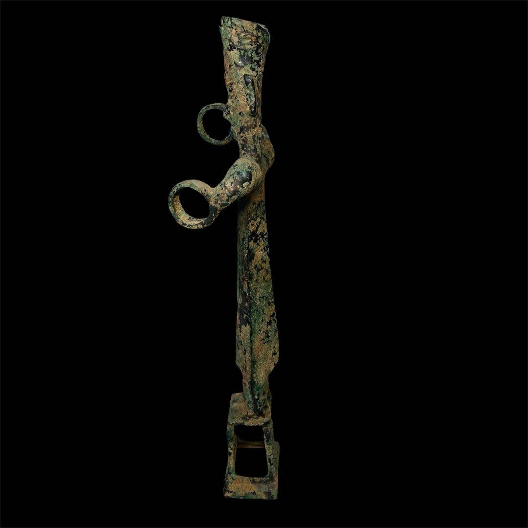 中国古玩 三星堆 青銅人物像 銅製 銅器 骨董品 時代品 美術品