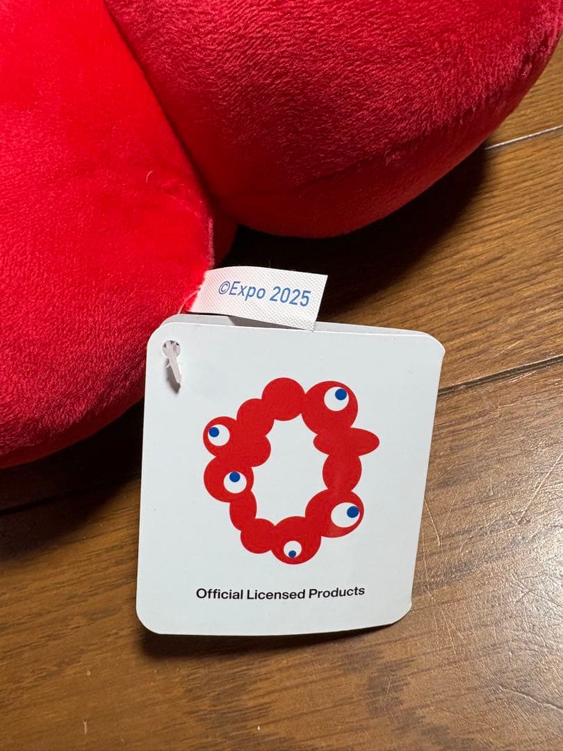 【タグ付き】大阪万博　公式ミャクミャク 顔ハメ ロゴぬいぐるみ　L なりきり