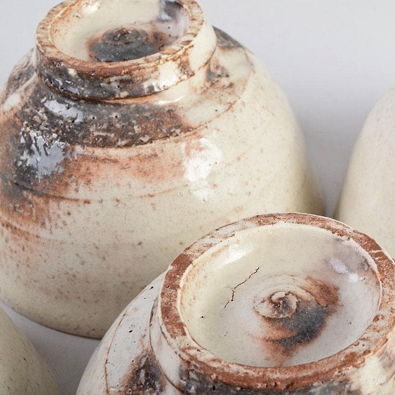 茶道具　萩焼　一立窯　浦裕作　萩茶碗　五客　共箱　V　8896