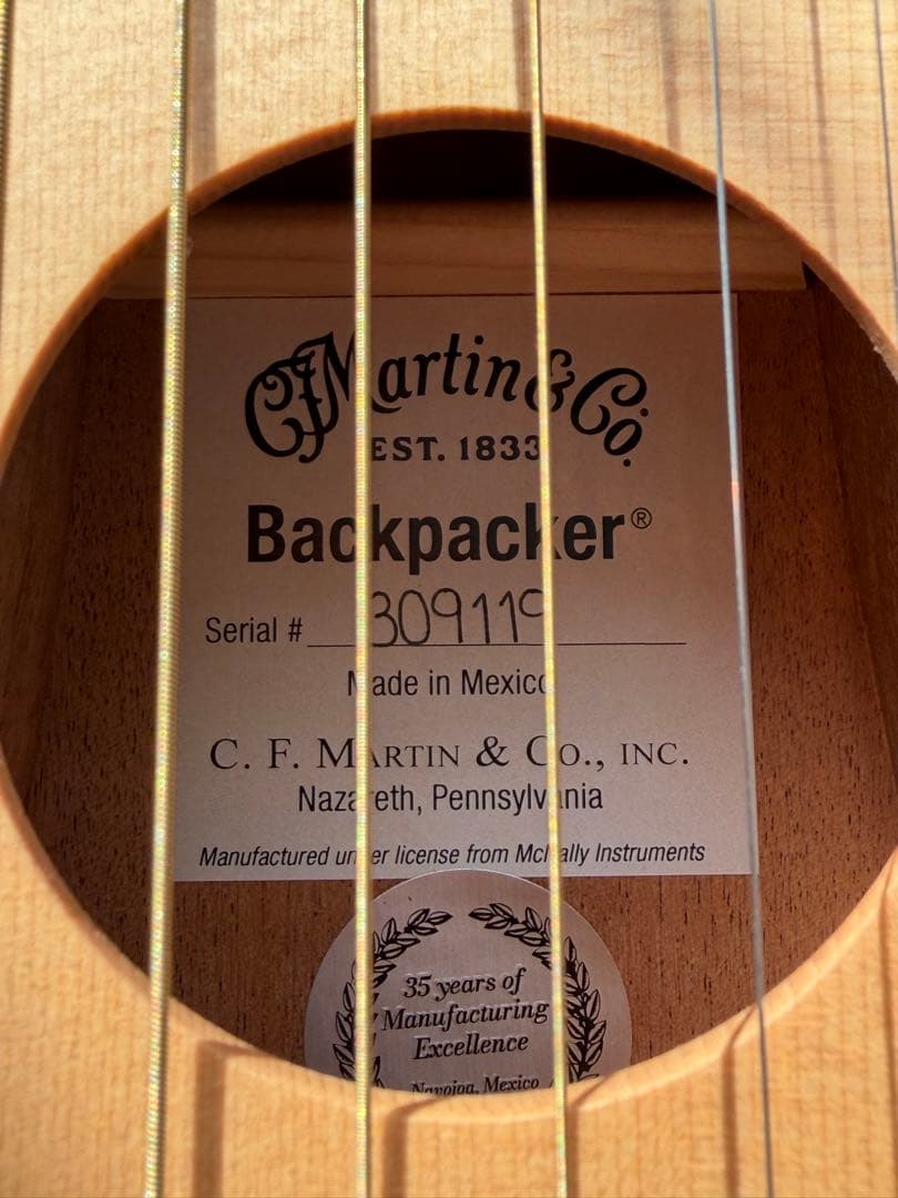 Martin Backpacker（マーティン バックパッカー） トラベルギター