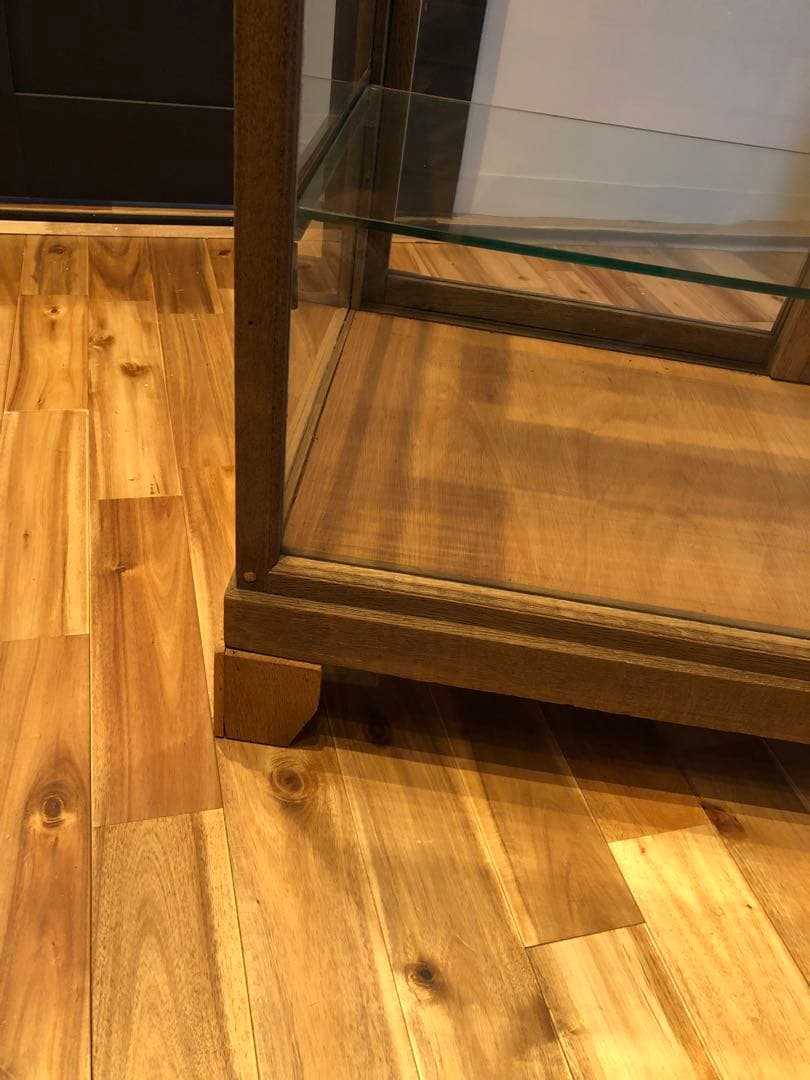 c*s様 ガラスショーケース 中型 木製 ブラウン