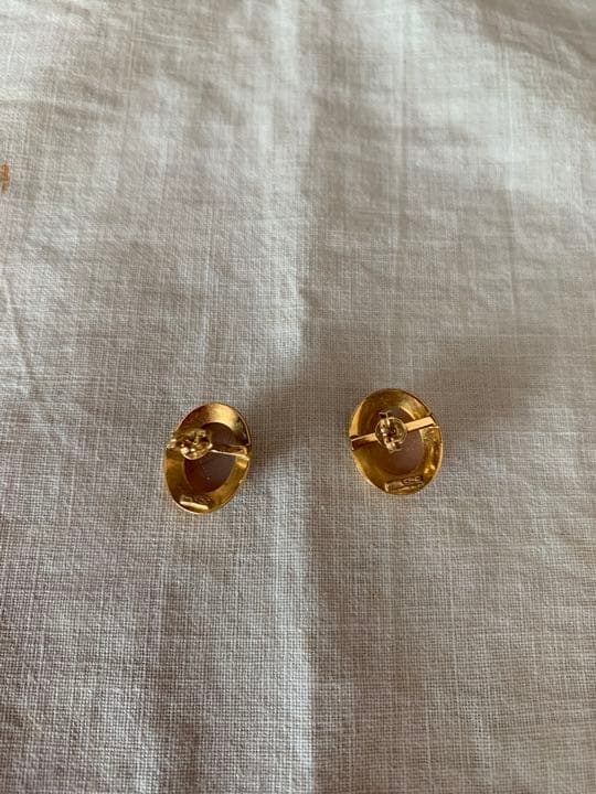 アンティークジュエリー　ピアス750(18K) カメオ　ケース付き