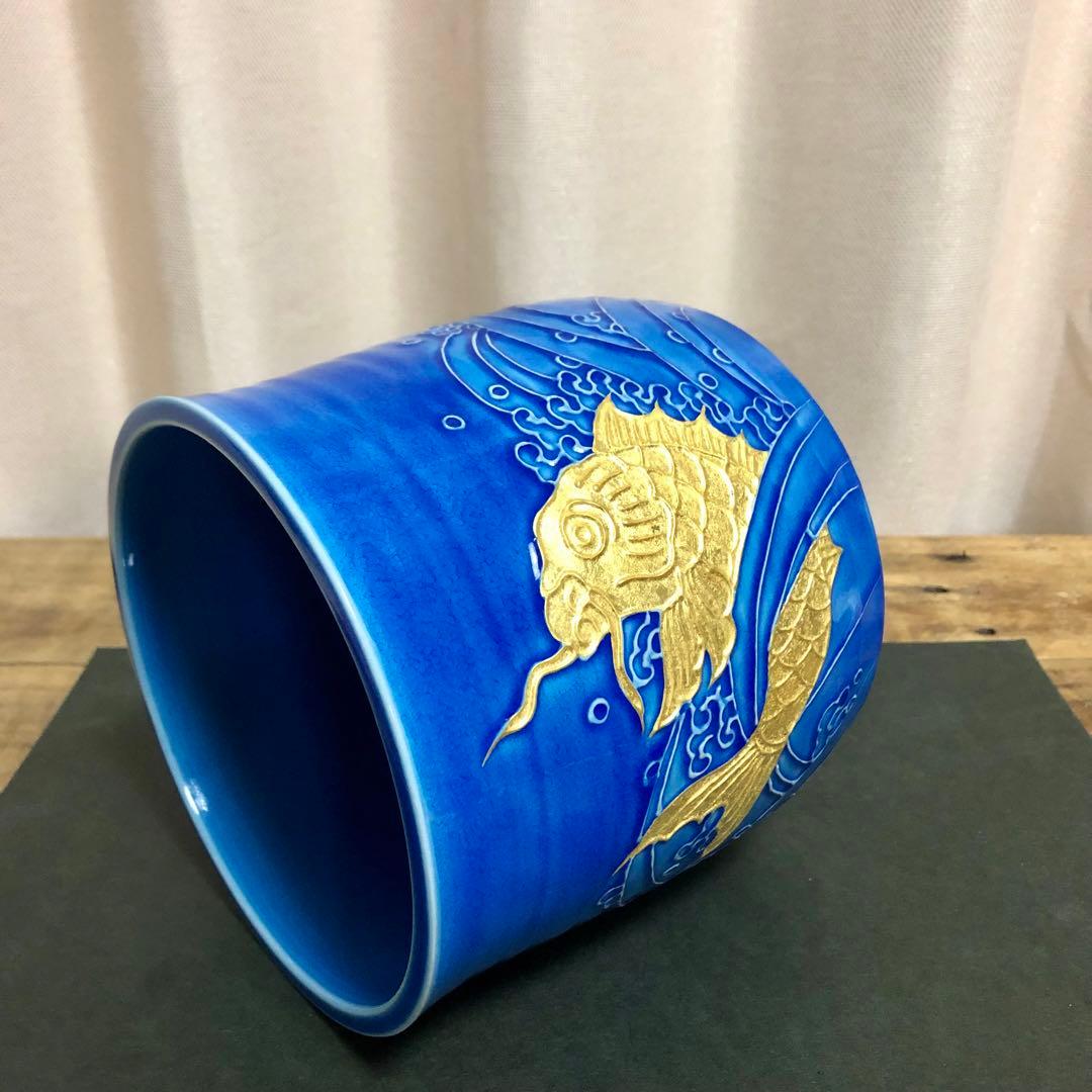 nesyu 小峠丹山 浅黄交趾荒磯水指 共箱 茶道具