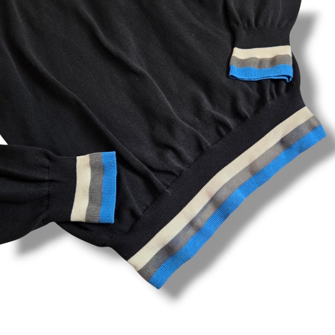 マークアンドロナ ニット セーター M 黒 スカル ゴルフウェア