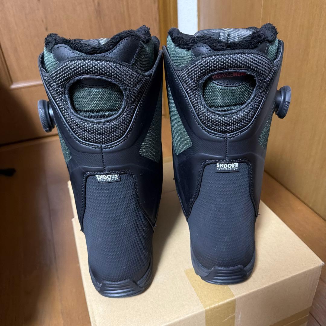 早い者勝ち！K2 BOA スノーボードブーツ ブラック/グリーン　26.5センチ