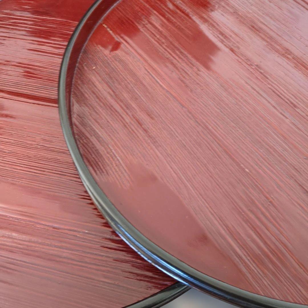 骨董　盆　お盆　丸盆　漆器　漆　お膳　お盆　5枚　木製　トレイ