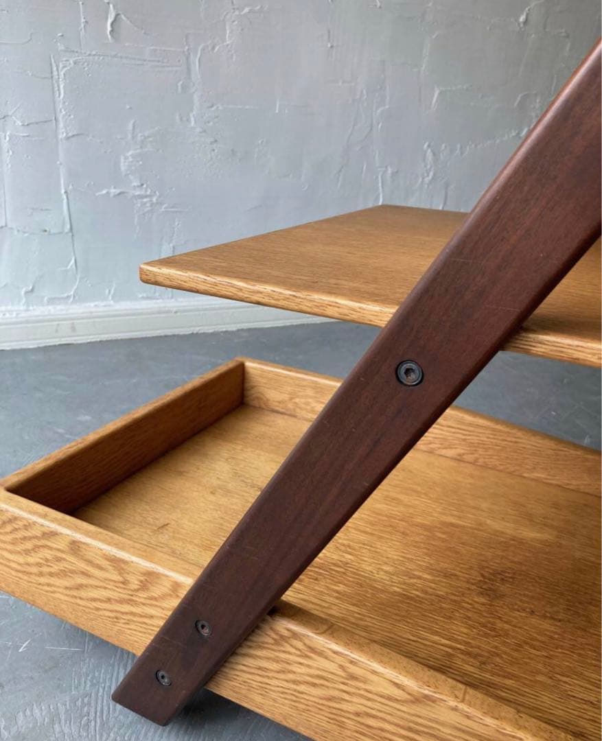 ジャパニーズモダン　木製無垢ワゴン