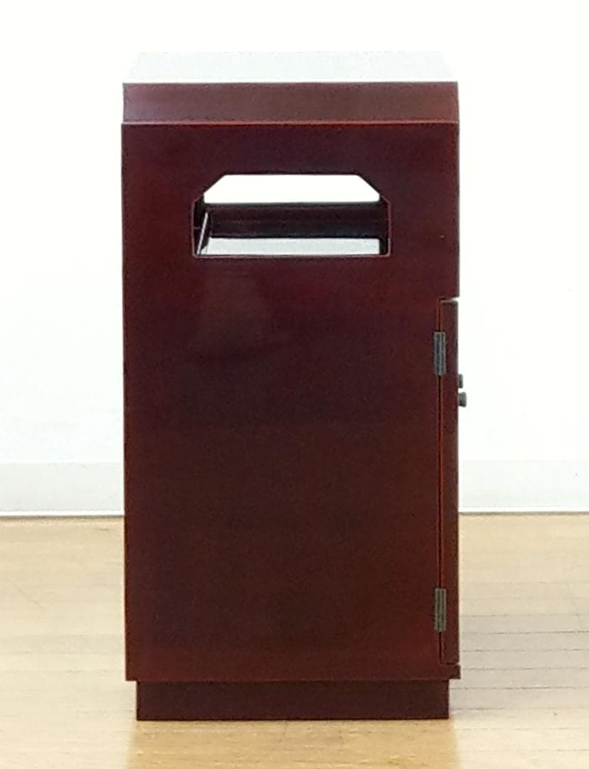 美品 輪島塗 蒔絵師 山本幸三郎作 朱漆 金彩 四季の草花蒔絵 小棚 茶道具棚物