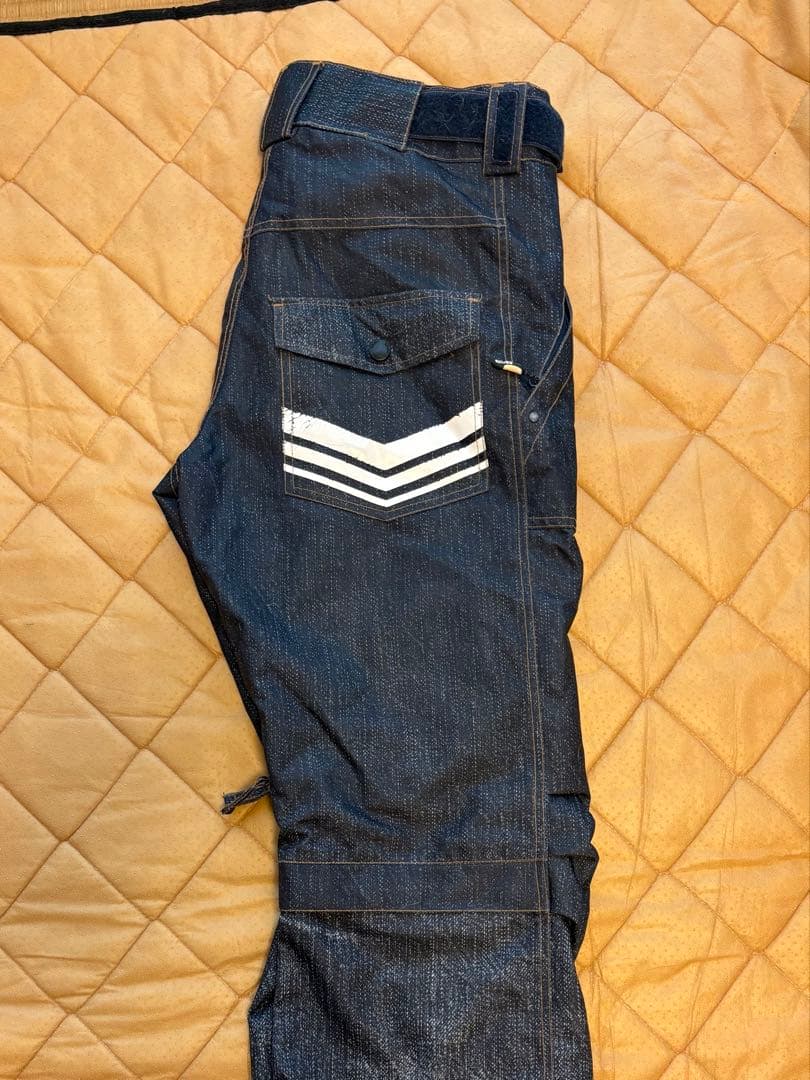 値下げ！sands 高級スノボパンツ　L デニム風
