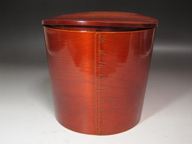 ☆時代　飛騨春慶曲水指　武者小路　官休庵　9代　愈好斎花押がございます☆y414