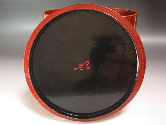 ☆時代　飛騨春慶曲水指　武者小路　官休庵　9代　愈好斎花押がございます☆y414