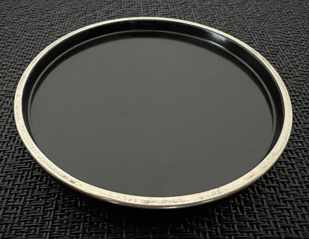 箕輪一星 作 扇面蒔絵香合 銀縁 箱付き