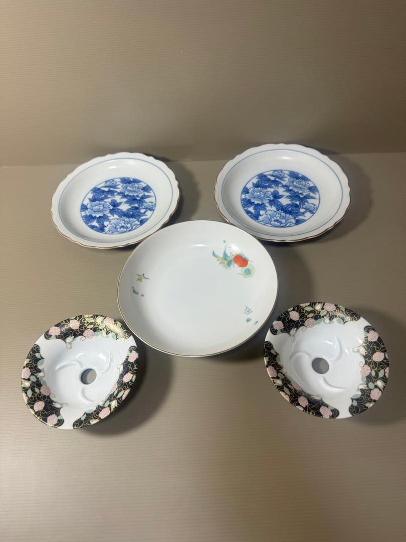 2115 深川製磁　まとめ売り　皿　5客