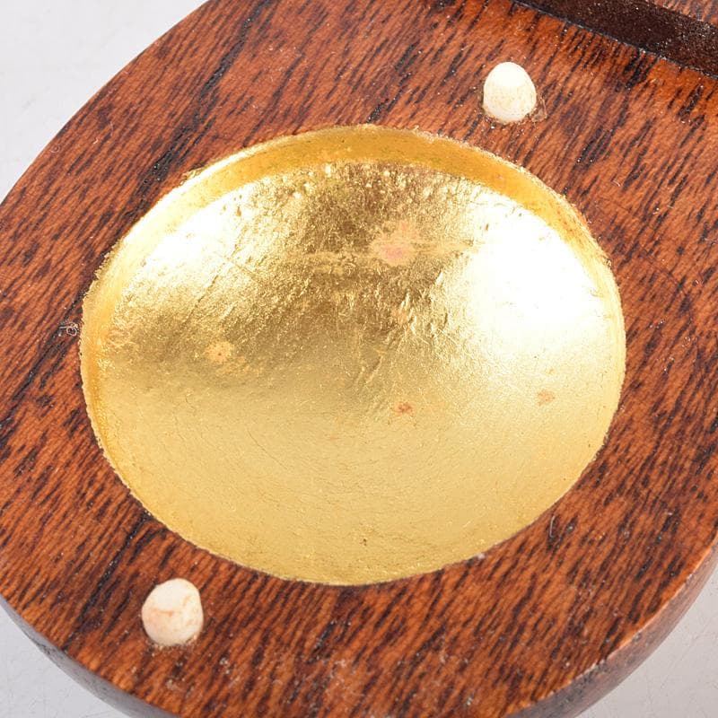 茶道具　中林星山　内金塗　琵琶香合　共箱　M　R5016