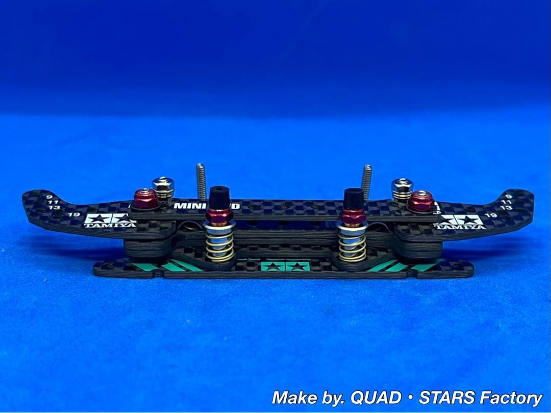 【ミニ四駆・MS用】2軸ATピボットバンパー＋1軸リヤアンカー　2022カーボン