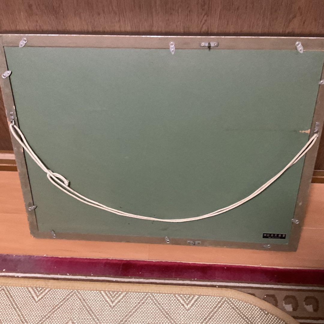 靜物 日本画 【秋の食彩 生姜に栗 】 絹本 木枠額装 前面ガラス