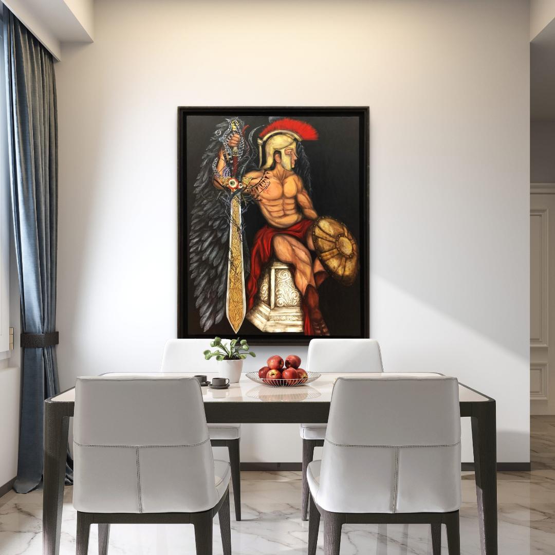 悪魔に魂を売る剣闘士 / モダン画 117×91㎝ キャンバス F50 原画限り