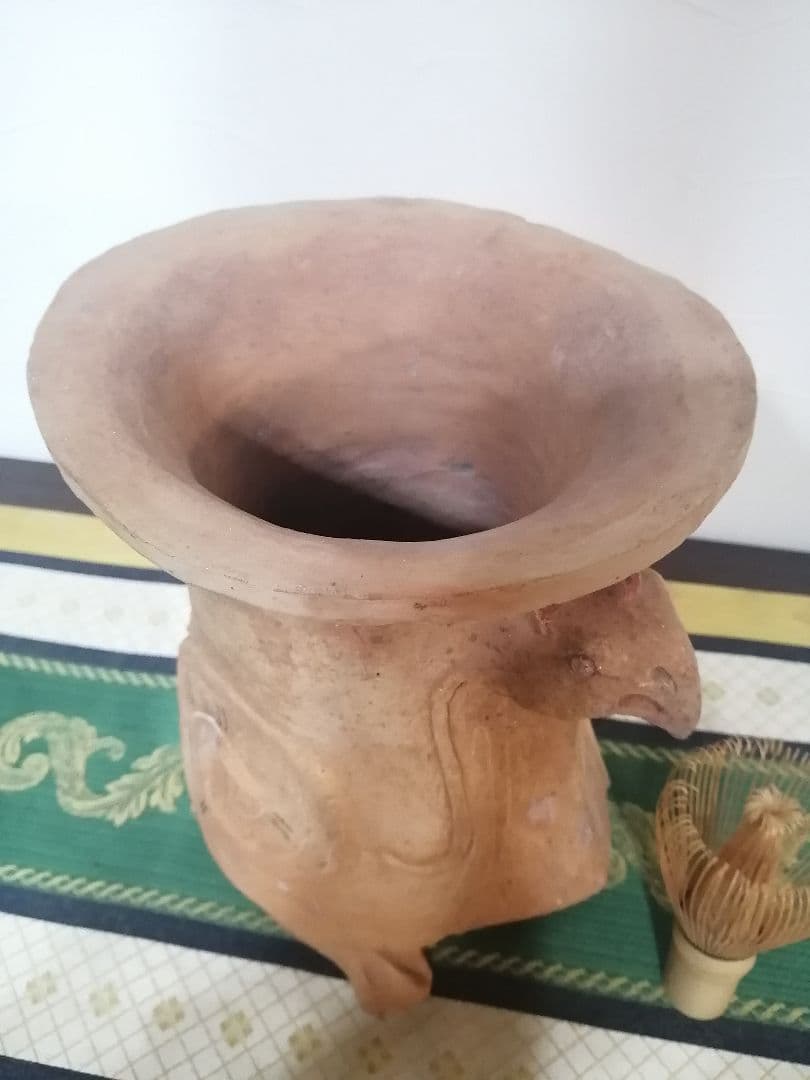 asika 神獣 壺 発掘品 彩色土器 甕 穀物用壺 コンドル 神鳥