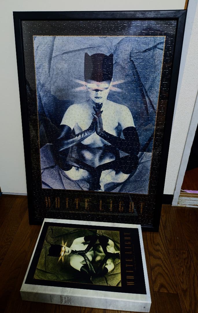 ジグソーパズル　完成品②　額縁入り箱付　高さ79cm✕幅54cm　1000ピース