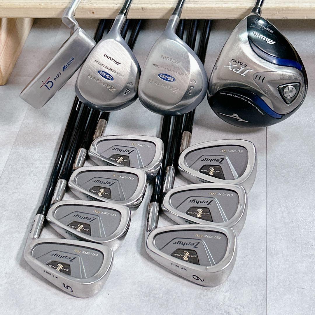 V294 ミズノ JPX ZEPHYR メンズ ゴルフ クラブセット 12点 R