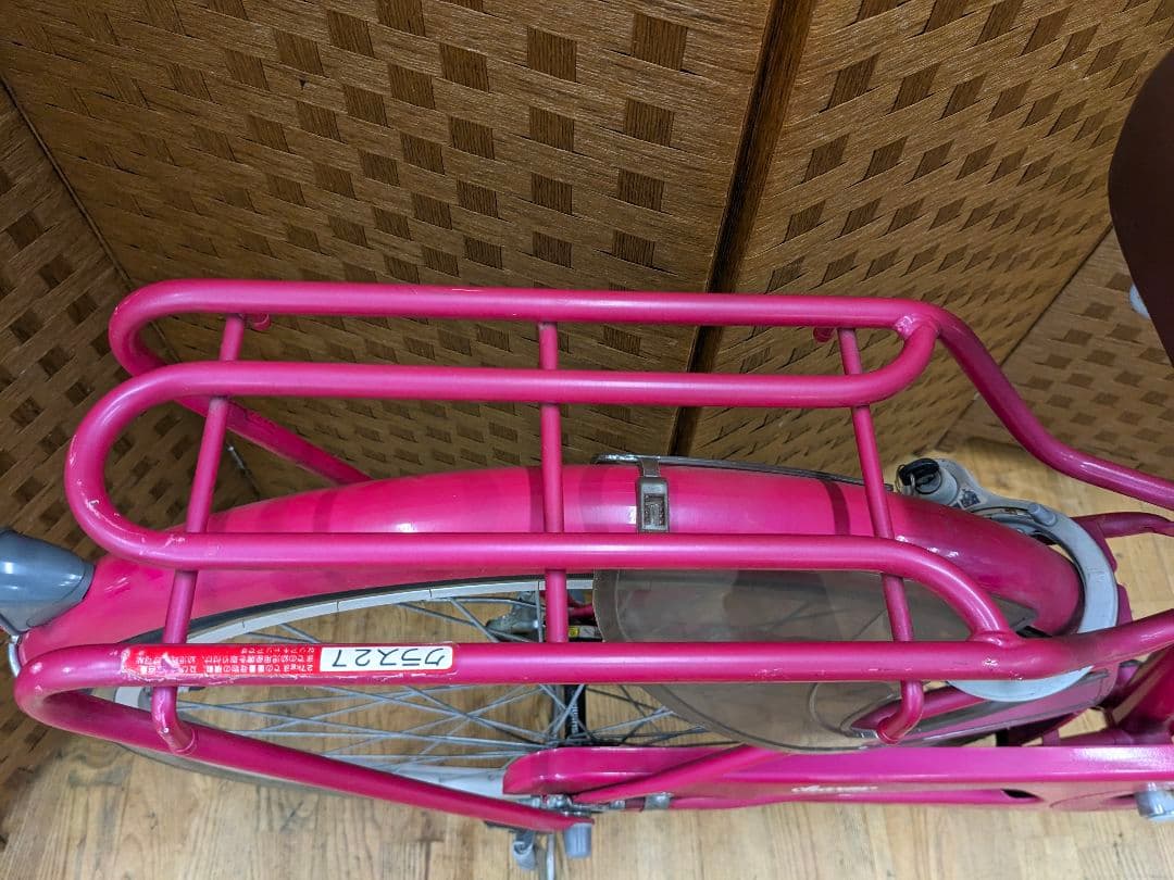 U001 普通自転車　26インチ　オートLEDライト　ピンク　シティサイクル
