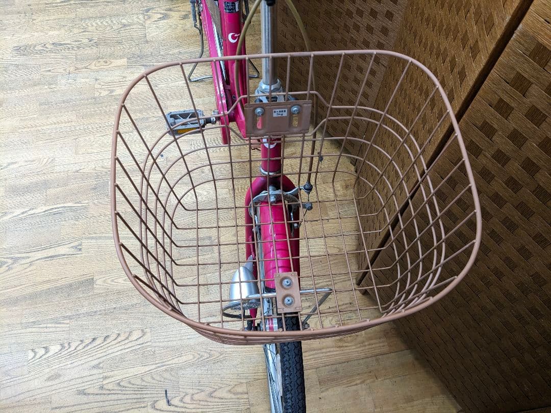 U001 普通自転車　26インチ　オートLEDライト　ピンク　シティサイクル