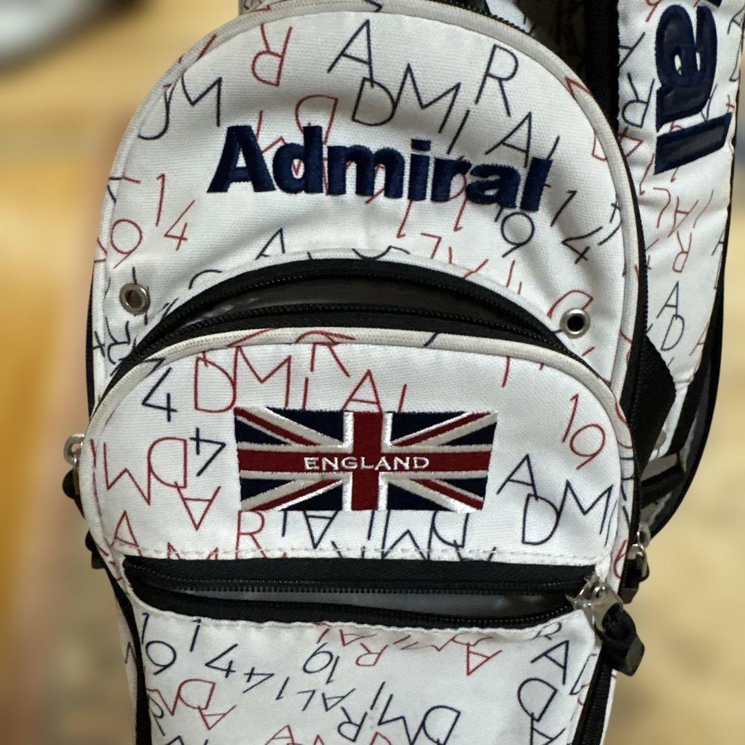 Admiral ADMG1BC8 キャディバッグ ホワイト ゴルフバック