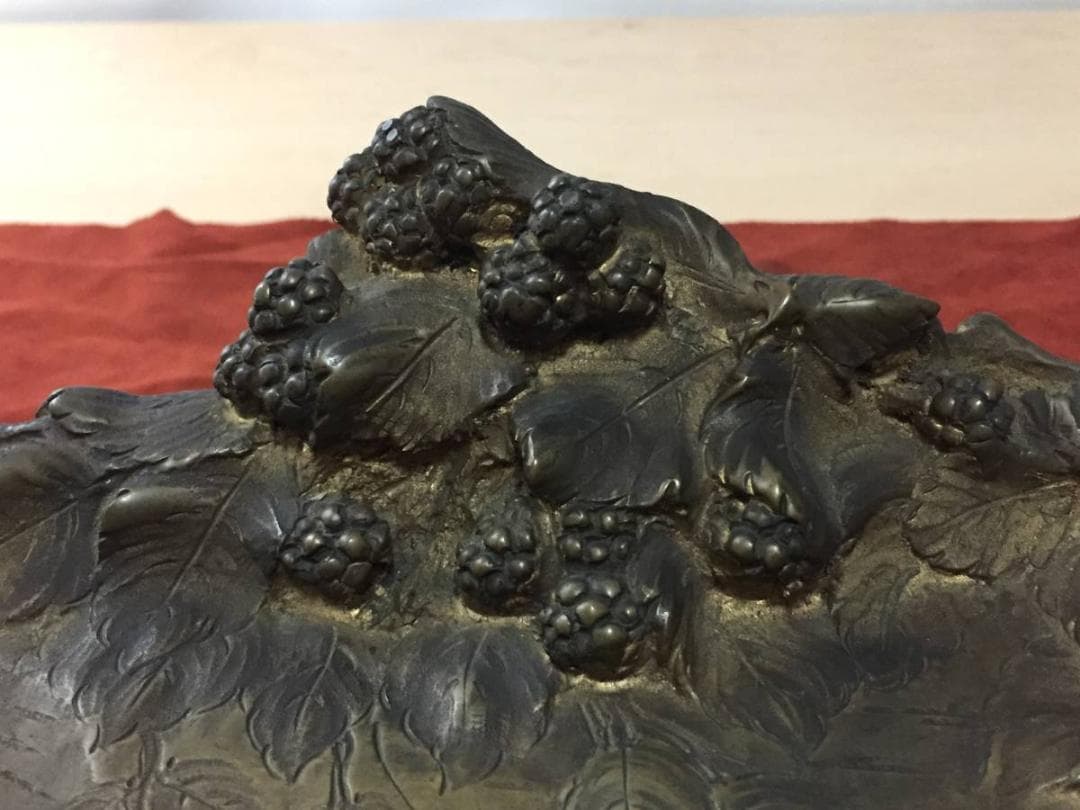 フランス   Marionnet アール・ヌーヴォー 果実文トレー