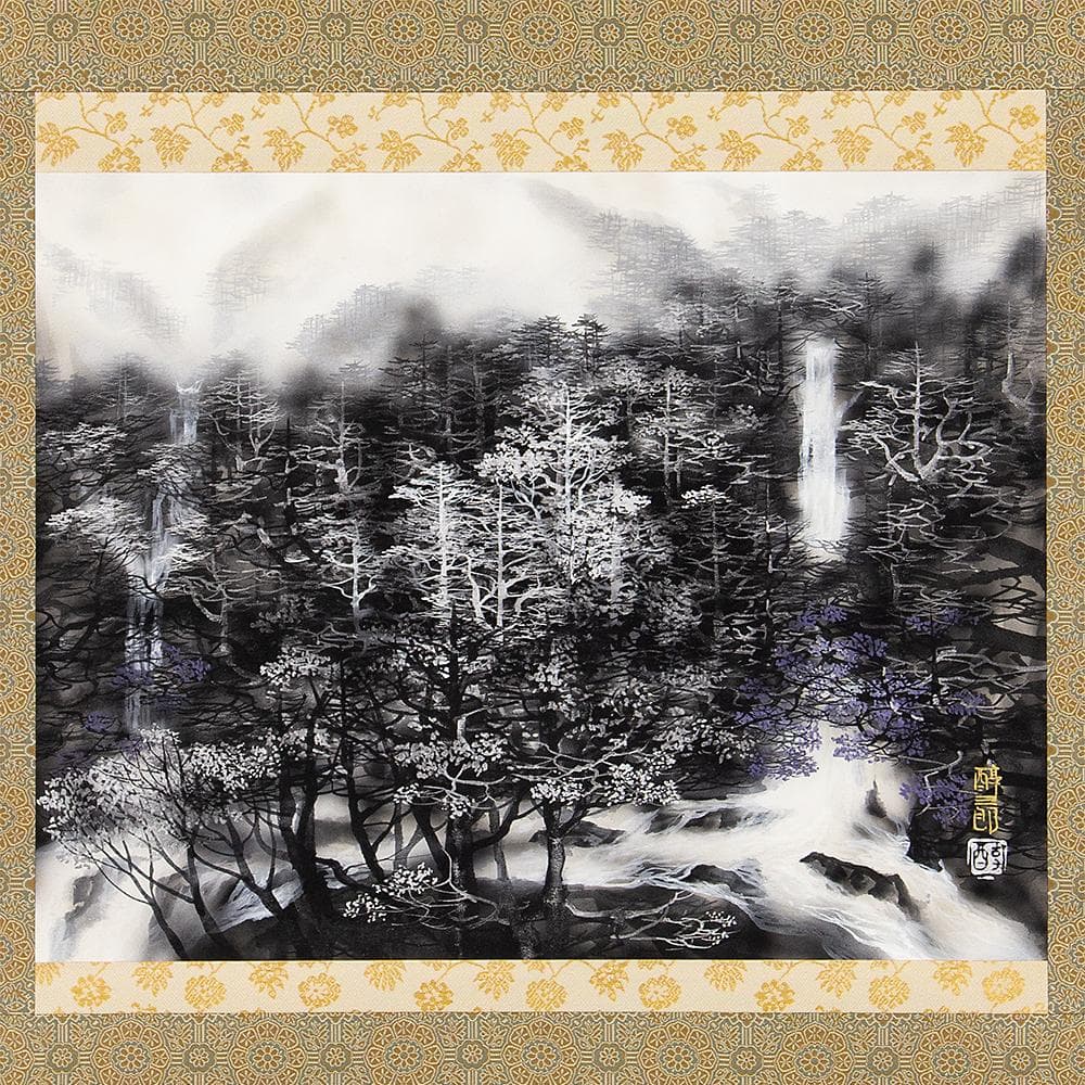 掛軸 横幅 吉村醇三郎「渓」共箱 伊東深水・奥田元宋に師事