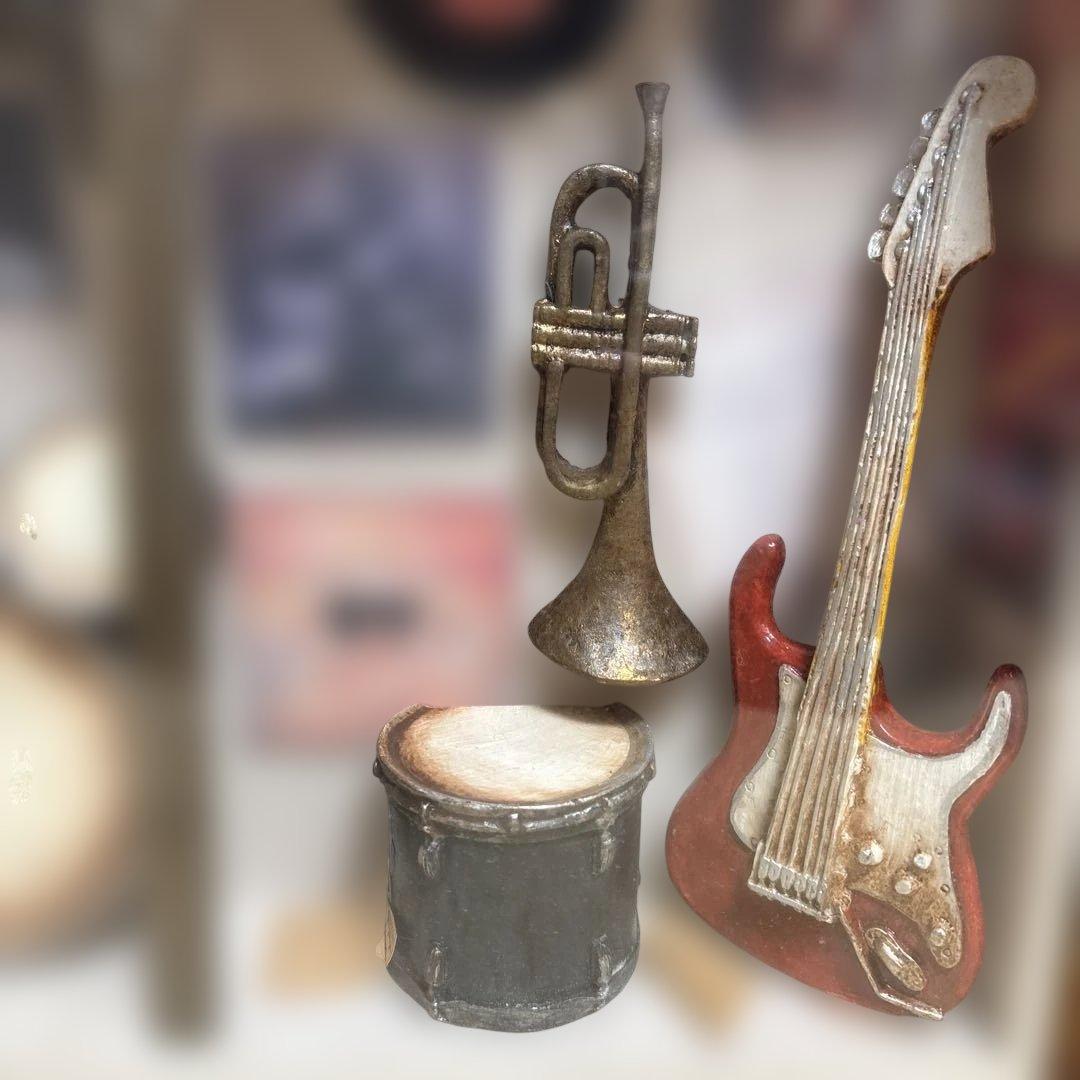 音楽関連のミニチュア楽器アートフレーム