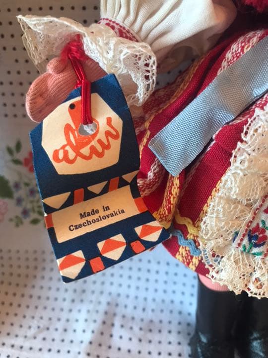 【超稀少！】チェコスロヴァキア製 モラヴィア民族衣装人形2体ペア デッドストック