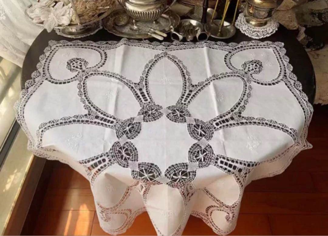 Vintageアンティーク ボビンレース テーブルクロス
