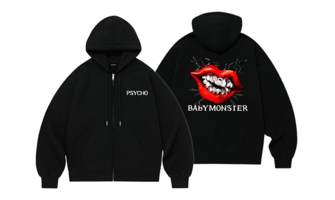 アイドル [PSYCHO] BABYMONSTER ZIP-UP HOODIE