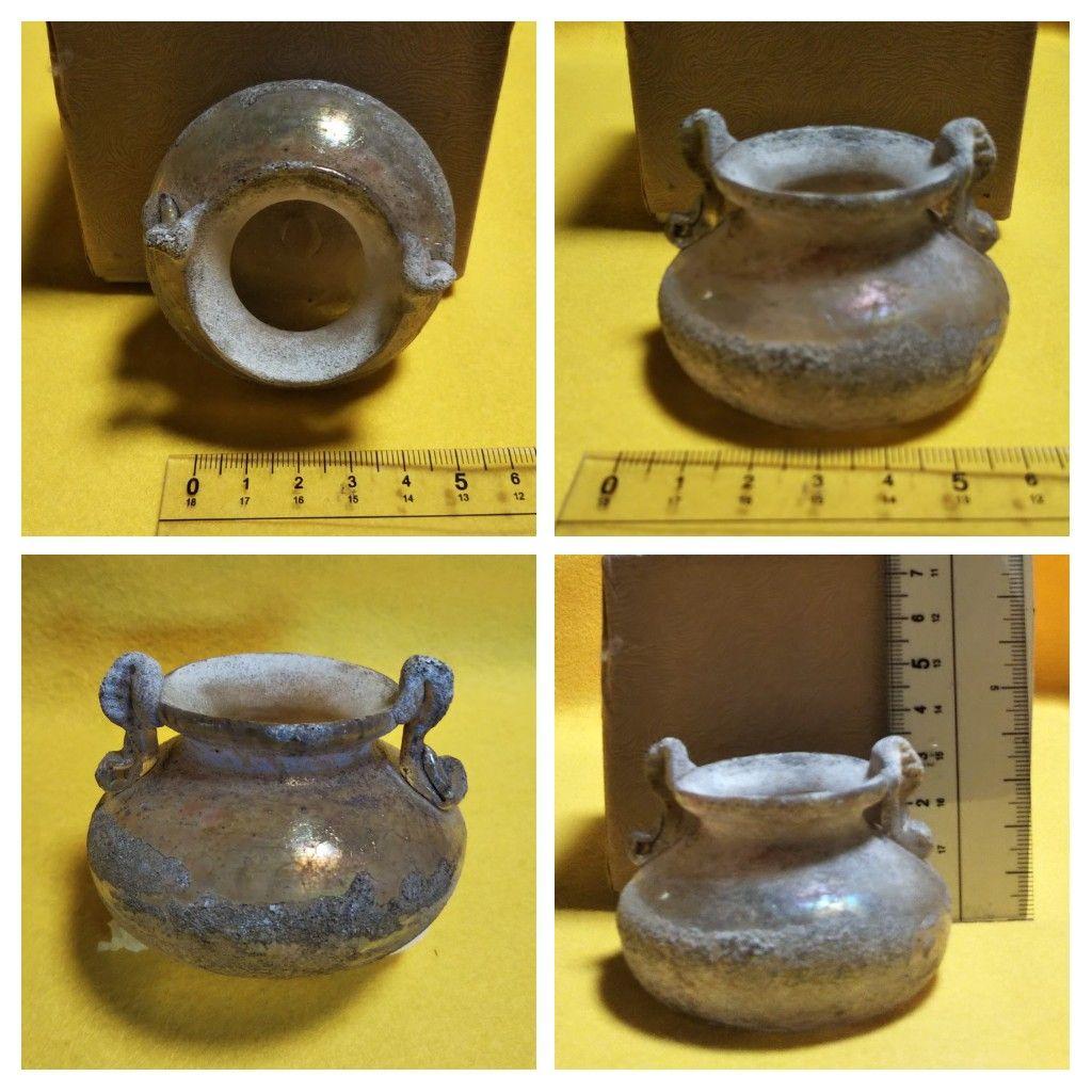 古代ローマングラス/昔のガラス瓶/ローマングラス/ローマのガラス瓶