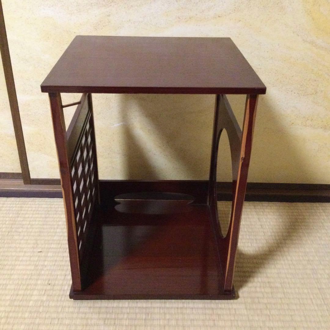 茶道具 園能斎好 吉野棚 塗師宗桂作 溜塗 茶棚 箱付 L306