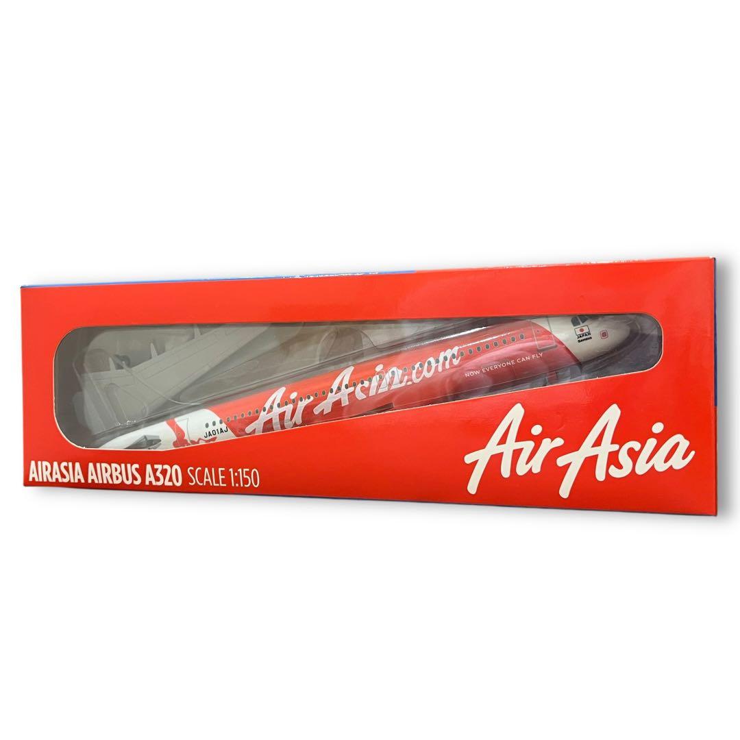 新品 AIR ASIA 1/150スケール エアバス A320 飛行機 模型