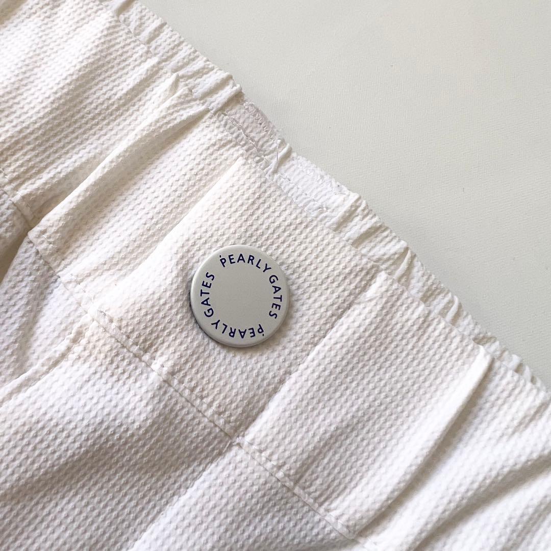 パーリーゲイツ　ジョガーパンツ　ナイロン　薄手　ロゴ　レディース　L 2 白