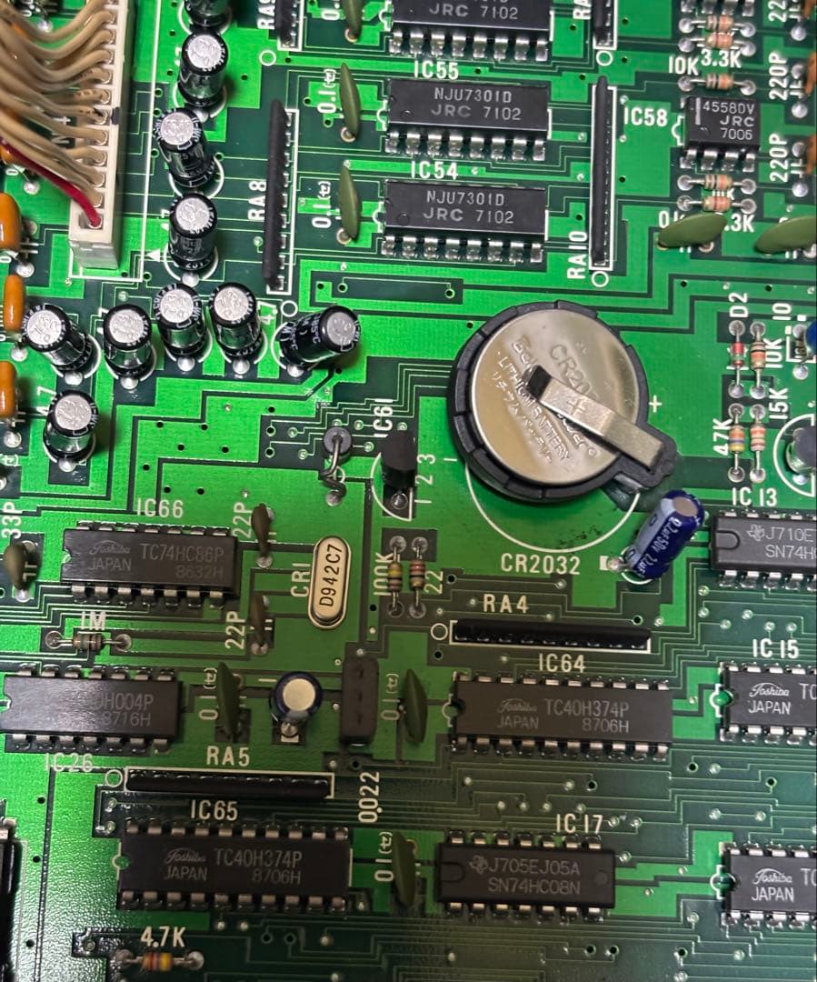 Yamaha TX802 音出し、midiなど動作確認済み、電池をソケット交換