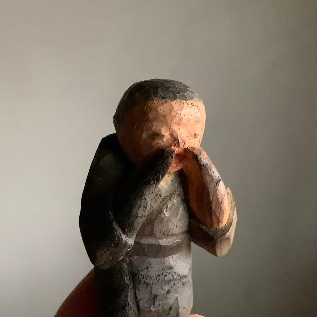 戦火にあった？ 農民人形 木端人形 農民美術 古道具 アンティーク