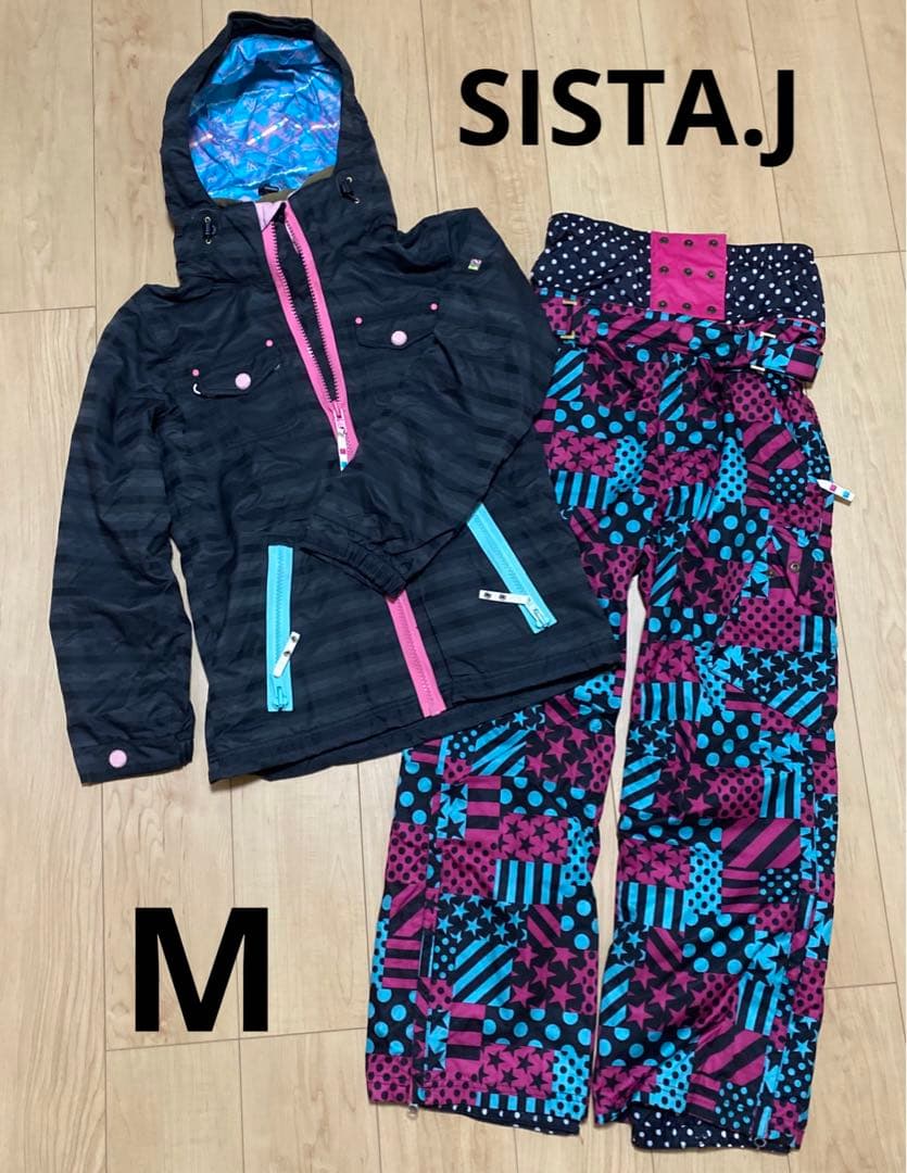 SISTA.J スノーボードウェア スキーウェア レディース 上下セット M