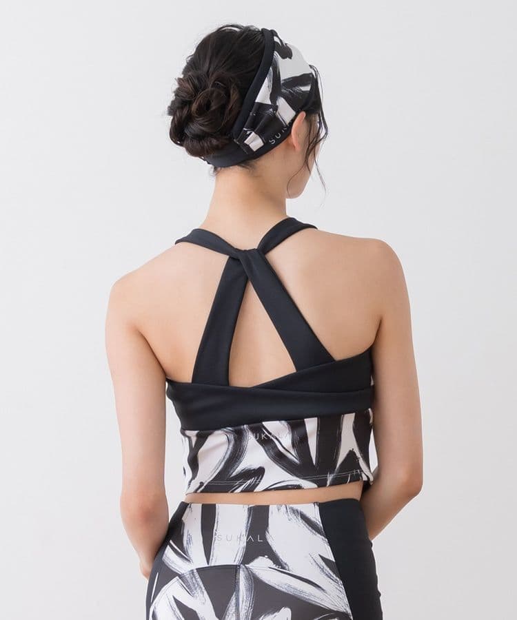 新品タグ付き SUKALA ハートプリント ホルダーネックブラトップ