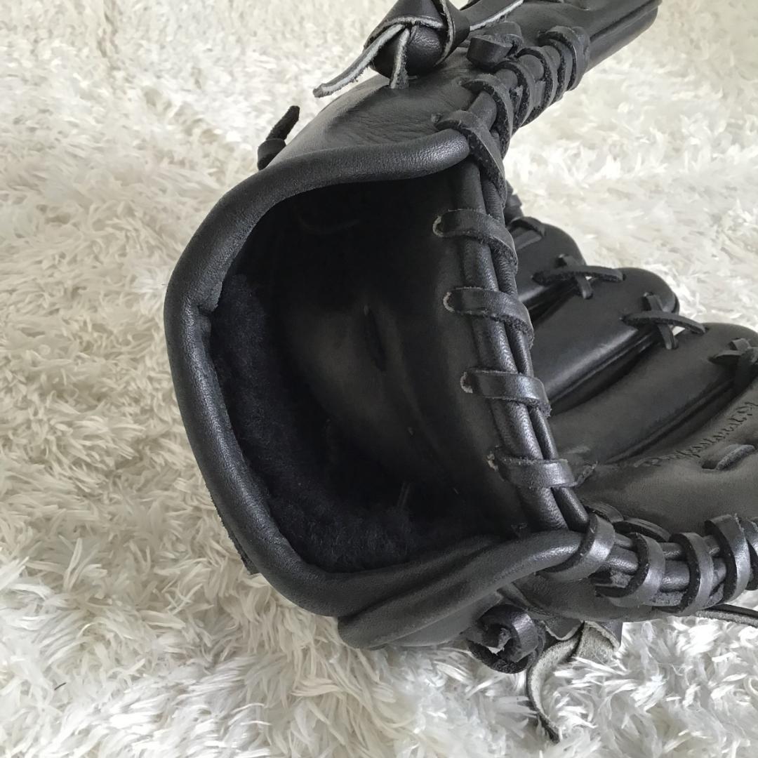 ZETT 硬式野球用グローブ 右投げ オールラウンド 黒 美品 中古 匿名配送