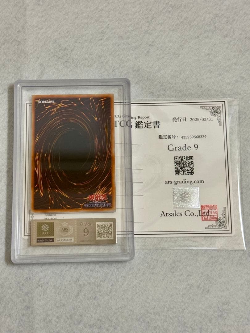 【ARS 9／鑑定書付】真紅眼の黒竜（レッドアイズ•ブラックドラゴン）