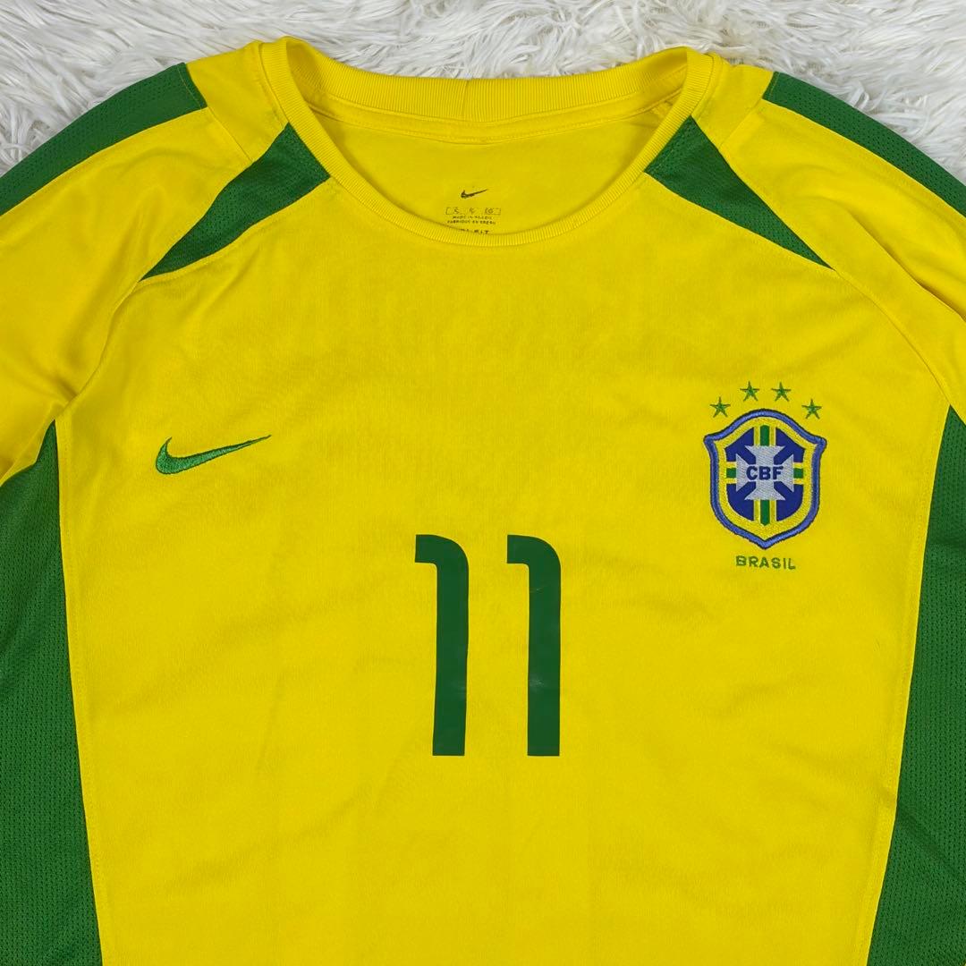 ナイキ ロナウジーニョ ブラジル代表 11 長袖 ユニフォーム 2002年 XL