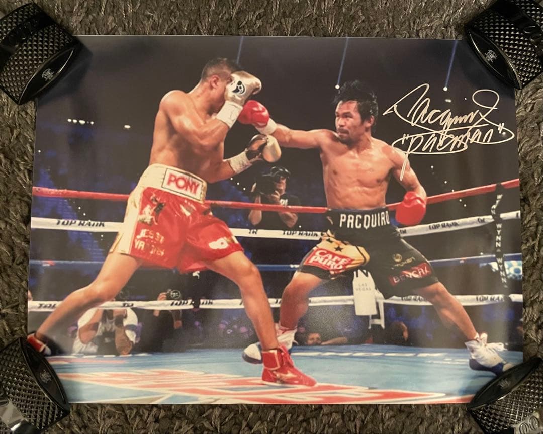 パッキャオ　直筆サイン入り ポスター