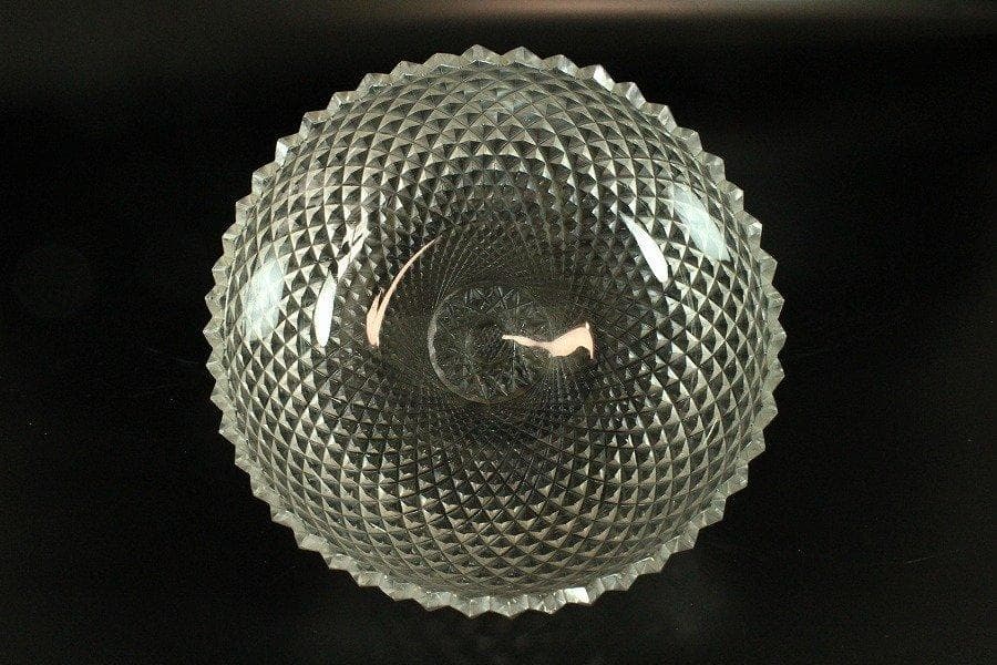 義山 切子硝子 時代 透明硝子 碗 菓子器 旧家蔵出